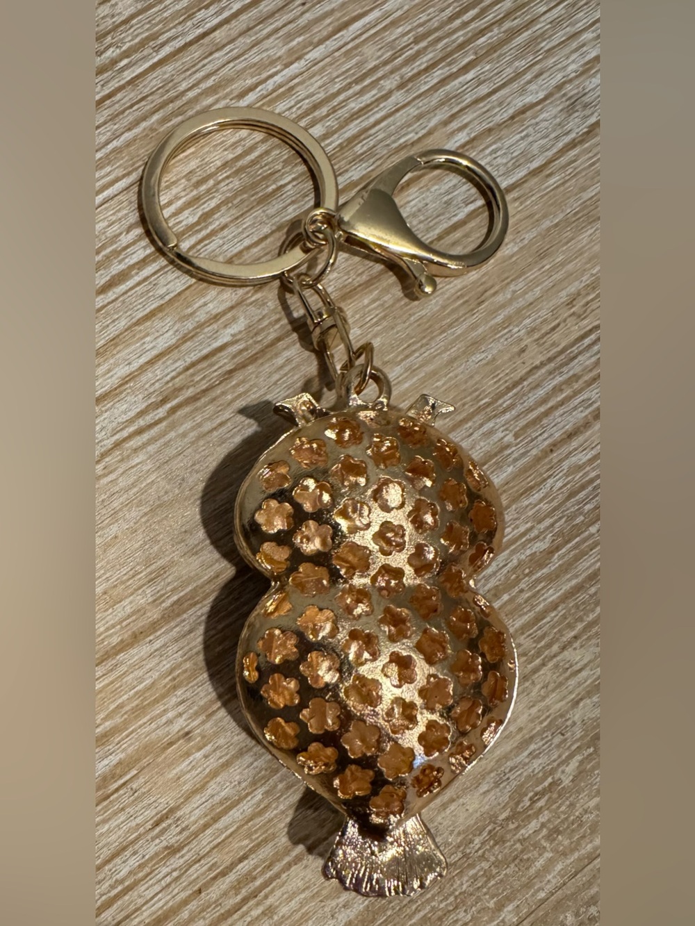 Sparkling Owl Gold-Tone Keychain - Picture 2 of 3